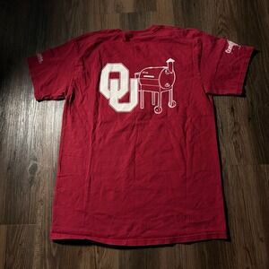 Mens Oklahoma OU Traeger Grills Team Graphic T Shirt Red M/M/M